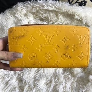 Authentic Louis Vuitton Yellow Zippy Wallet